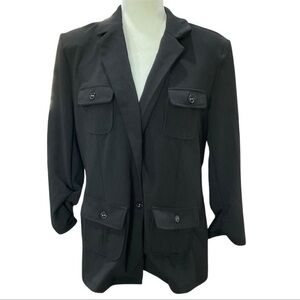 Love Scarlett Women's Blazer Black Button-Up Long Sleeve Lightweight Size M